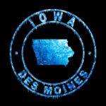 Map of Iowa Water concept